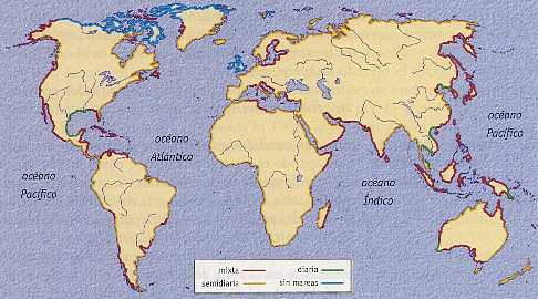 Figura 2-5 --> Frecuencia de las mareas en el mundo